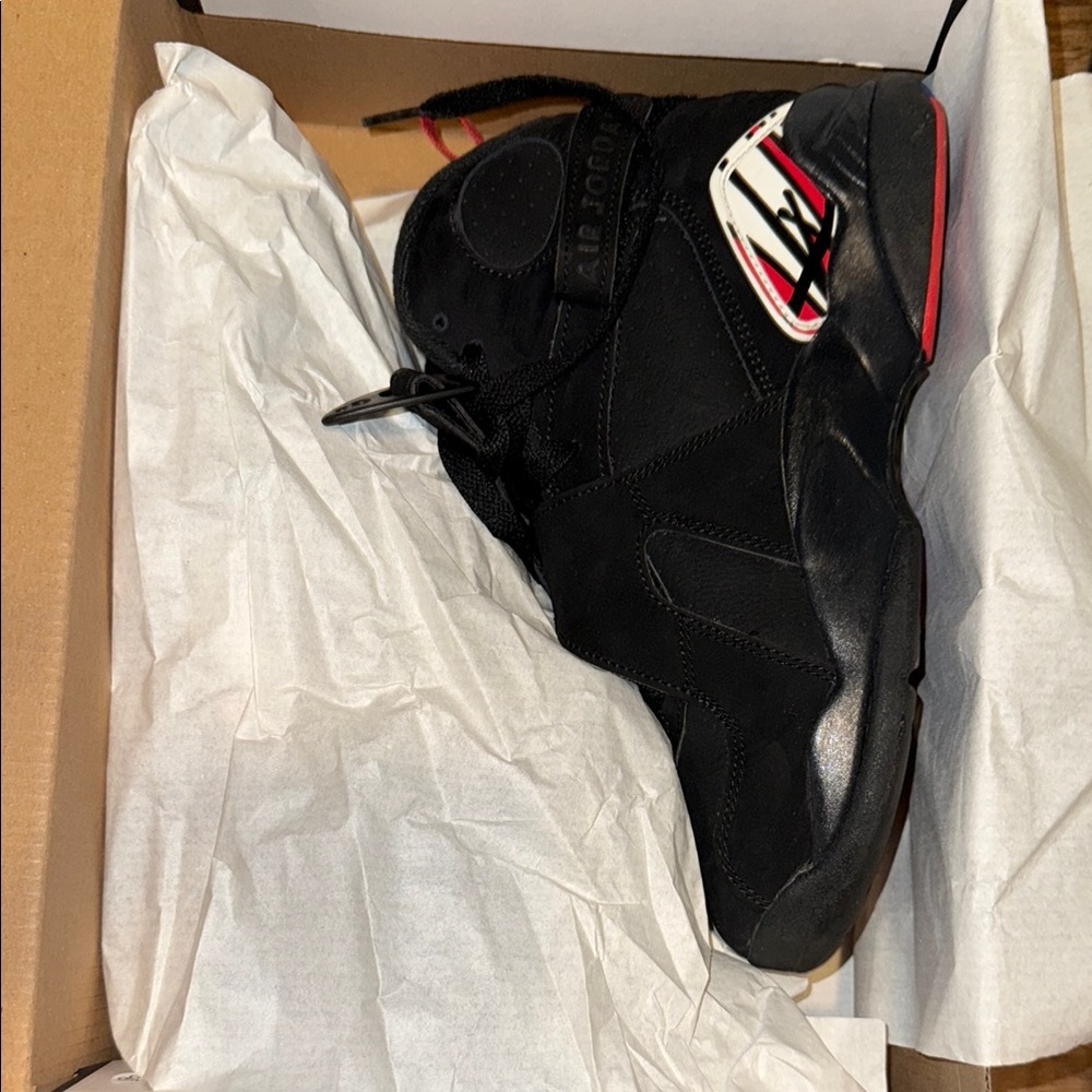 Jordan Black Sneakers with Cross-Straps Design